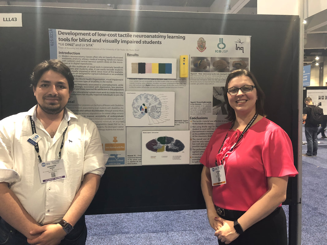 Giovanne Diniz and Dr. Luciane Sita at their poster during SfN’s Annual meeting